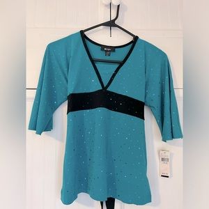 Turquoise glitter top by BCX Girl